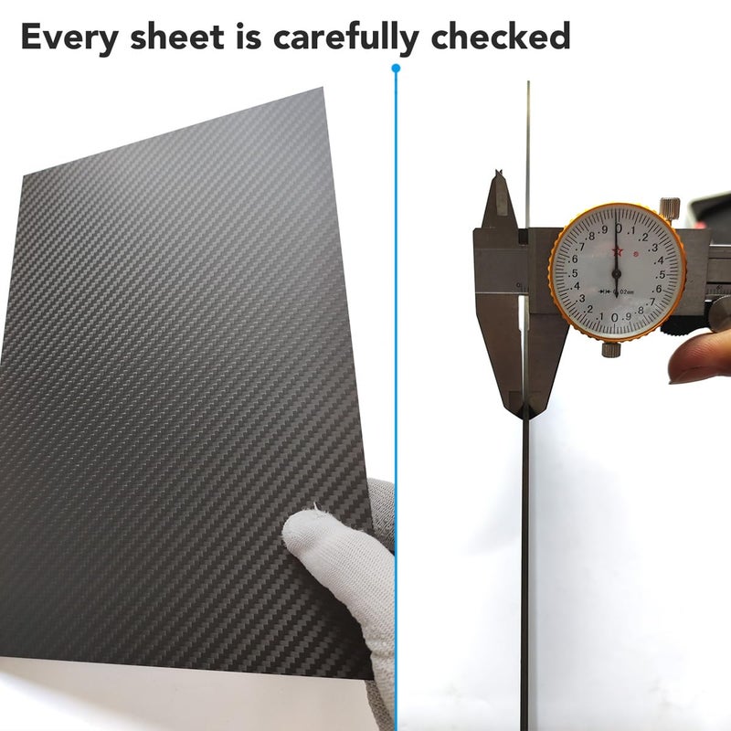 cncarbonfiber 1.5mm 200x300mm 100% Carbon Fiber Sheet Laminate Board Plate Panel 3K Twill Matte Finish - Image 5